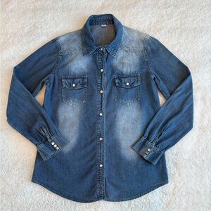 F&F (Florence & Fred) Women's Denim Shirt - Size Medium